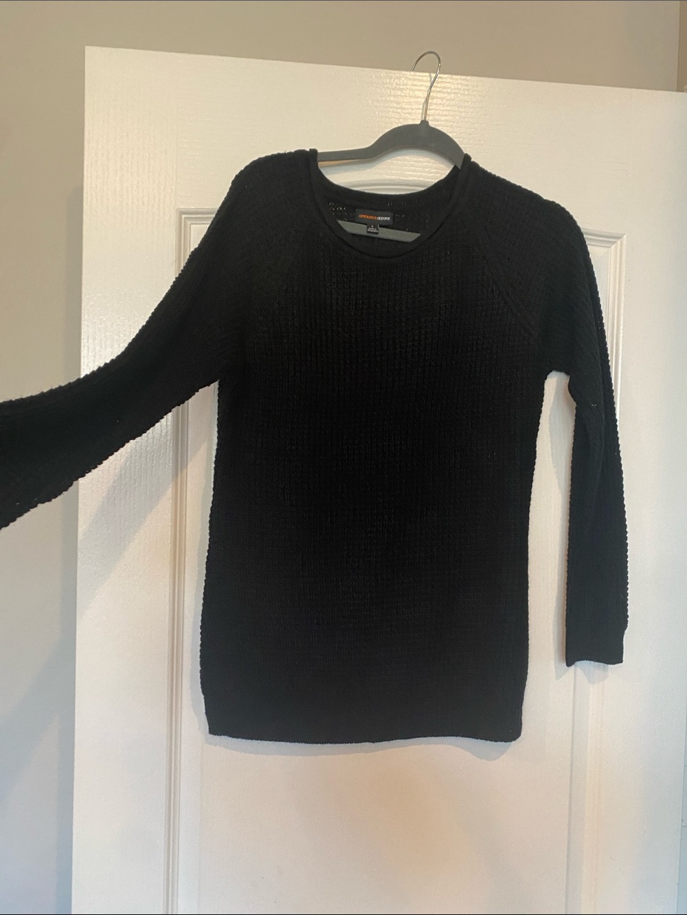 Ambiance Black Knit Crewneck Sweater